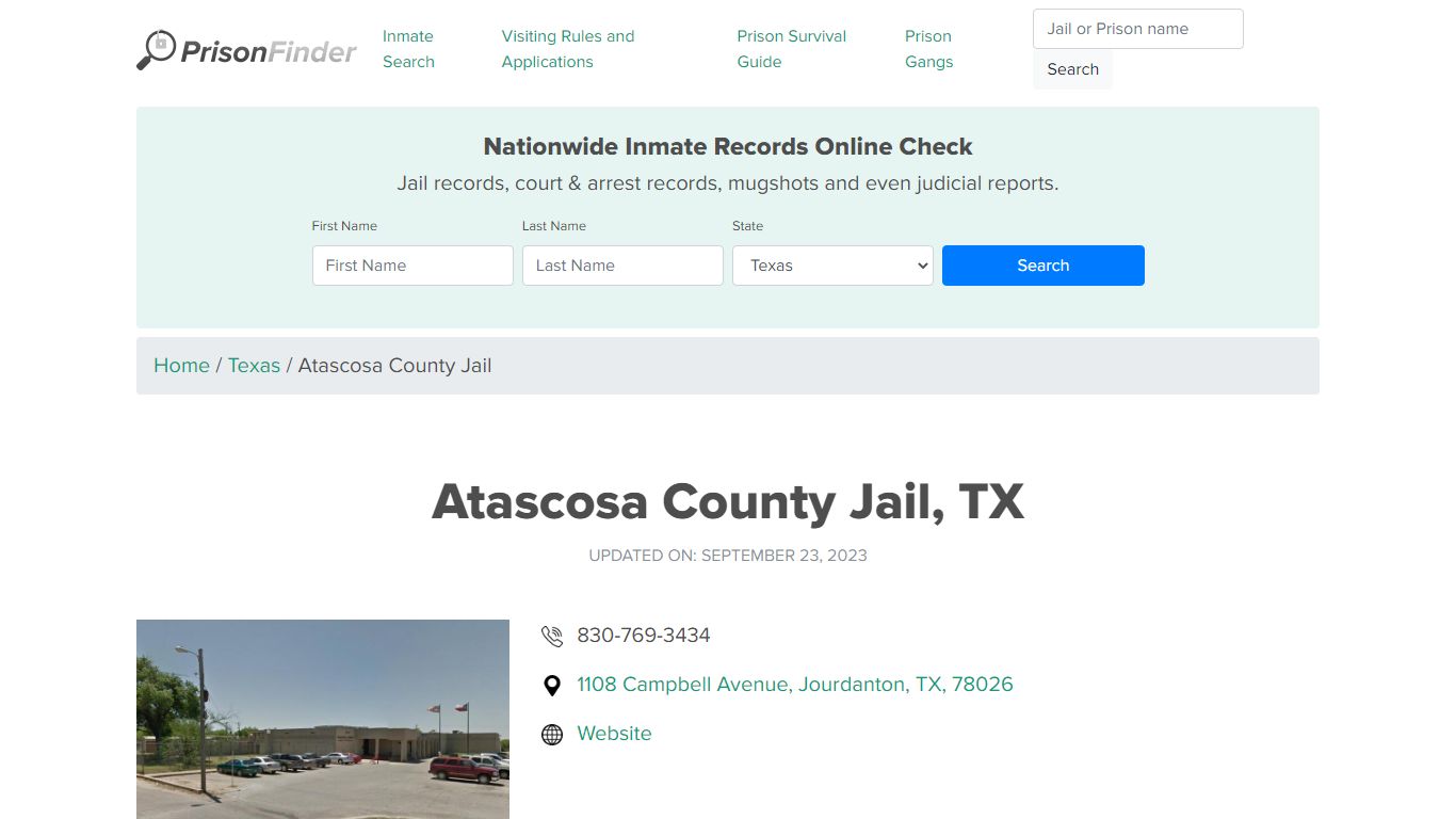 Atascosa County Jail, TX Inmate Search, Mugshots, Visitation, Phone no ...